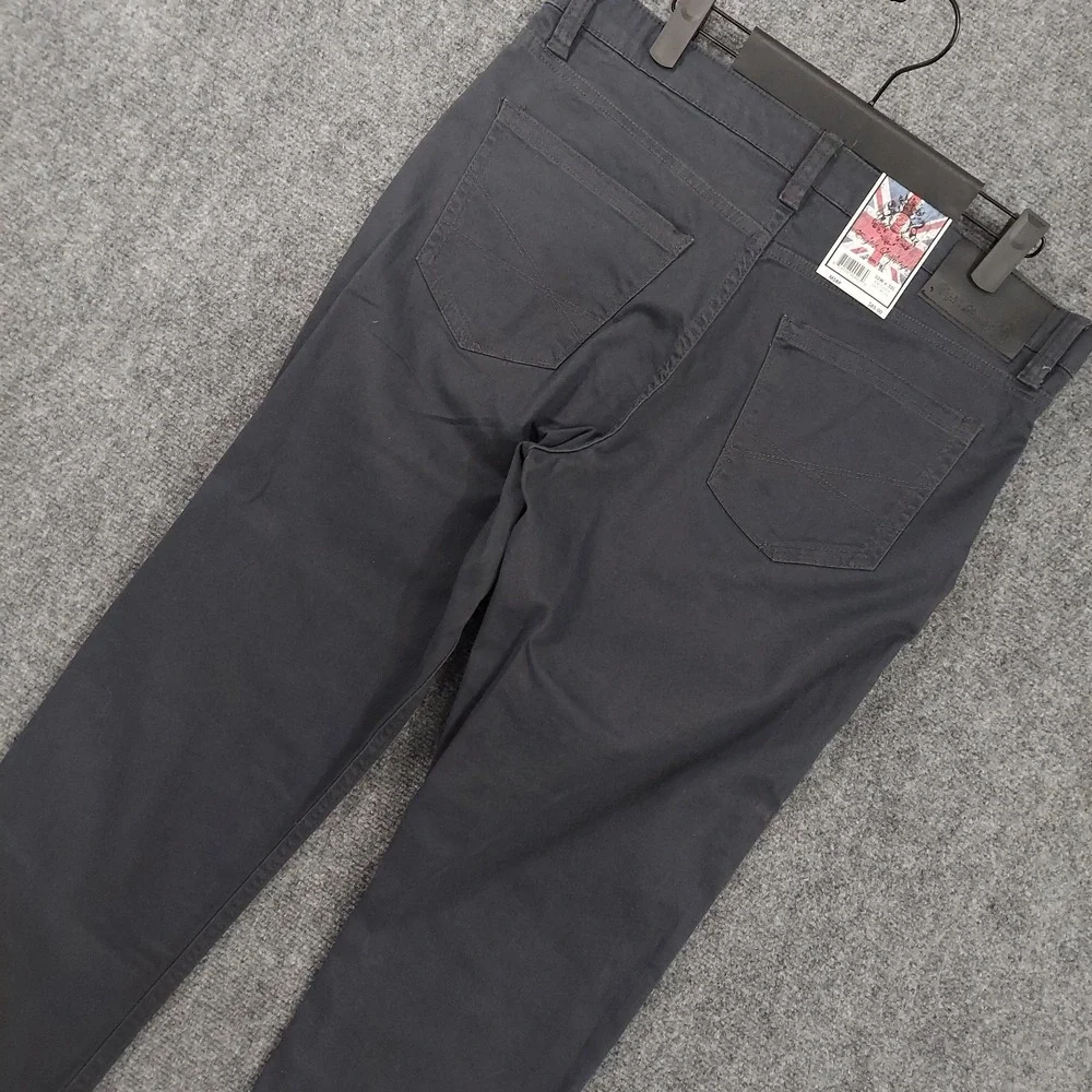 NEW English Laundry Pants Mens 32x32 Gray Slim Chino Stretch 5 Pocket Casual